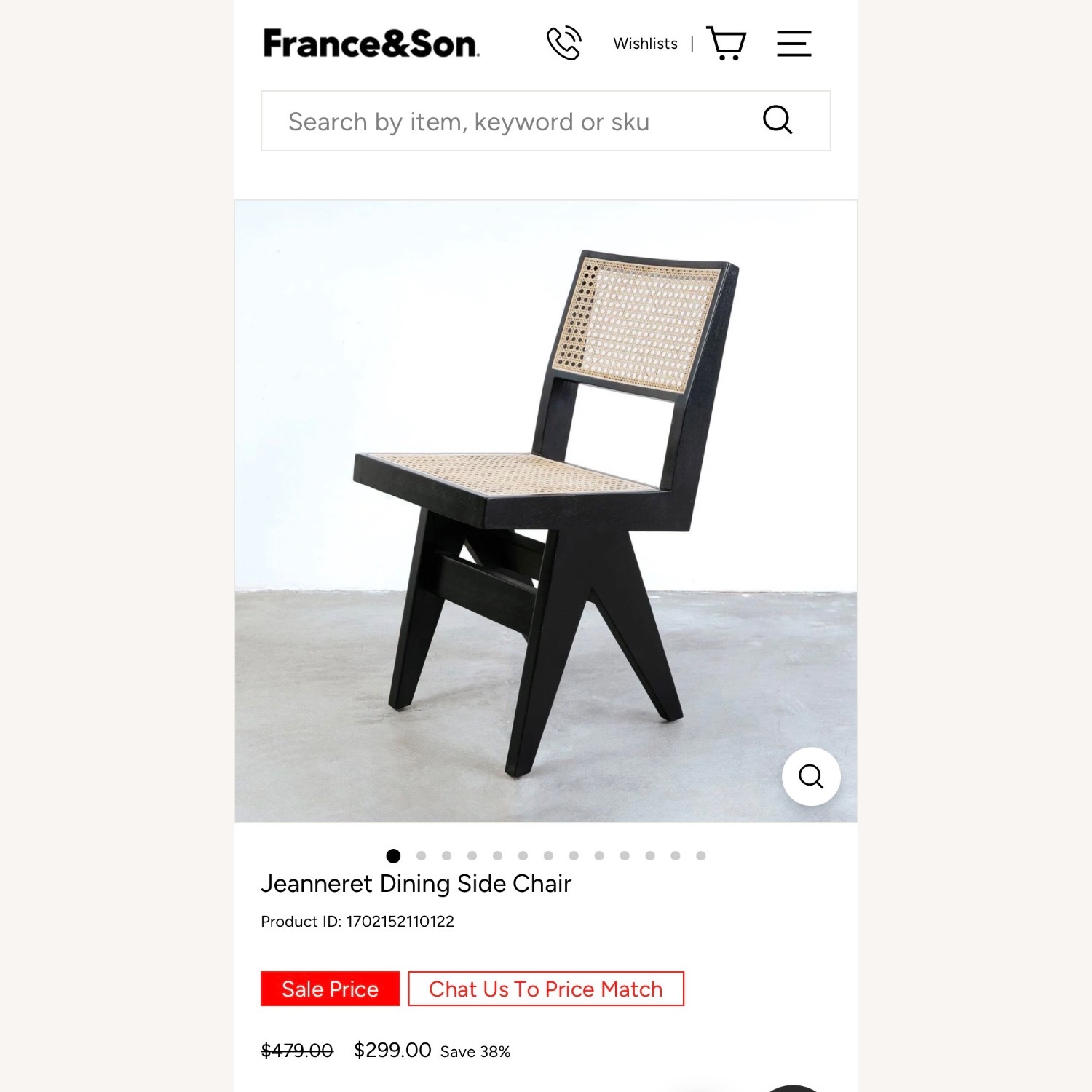 France and Son Black Rattan Dining Chairs - image-5
