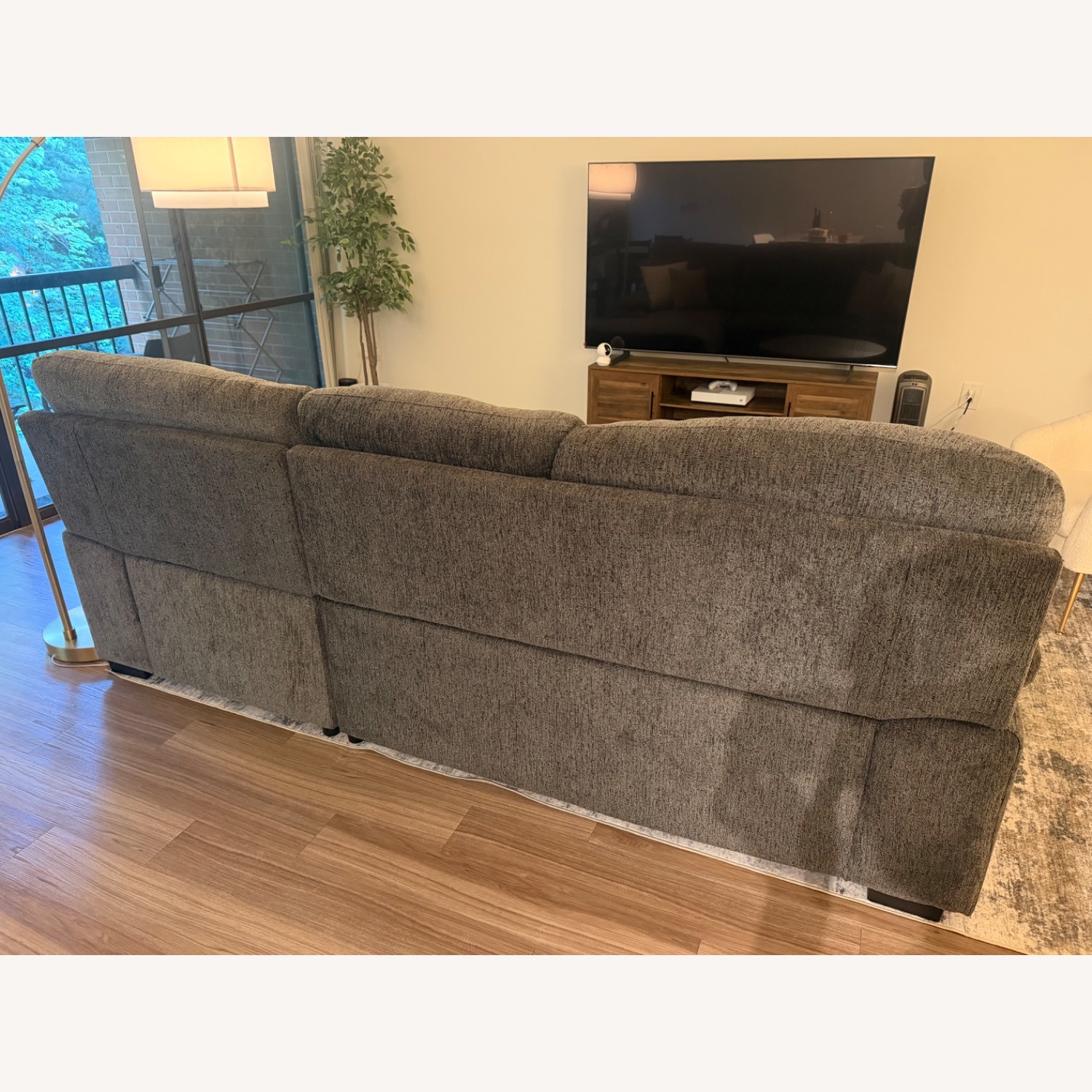 Light Gray Fabric 2 Piece Sectional - image-3