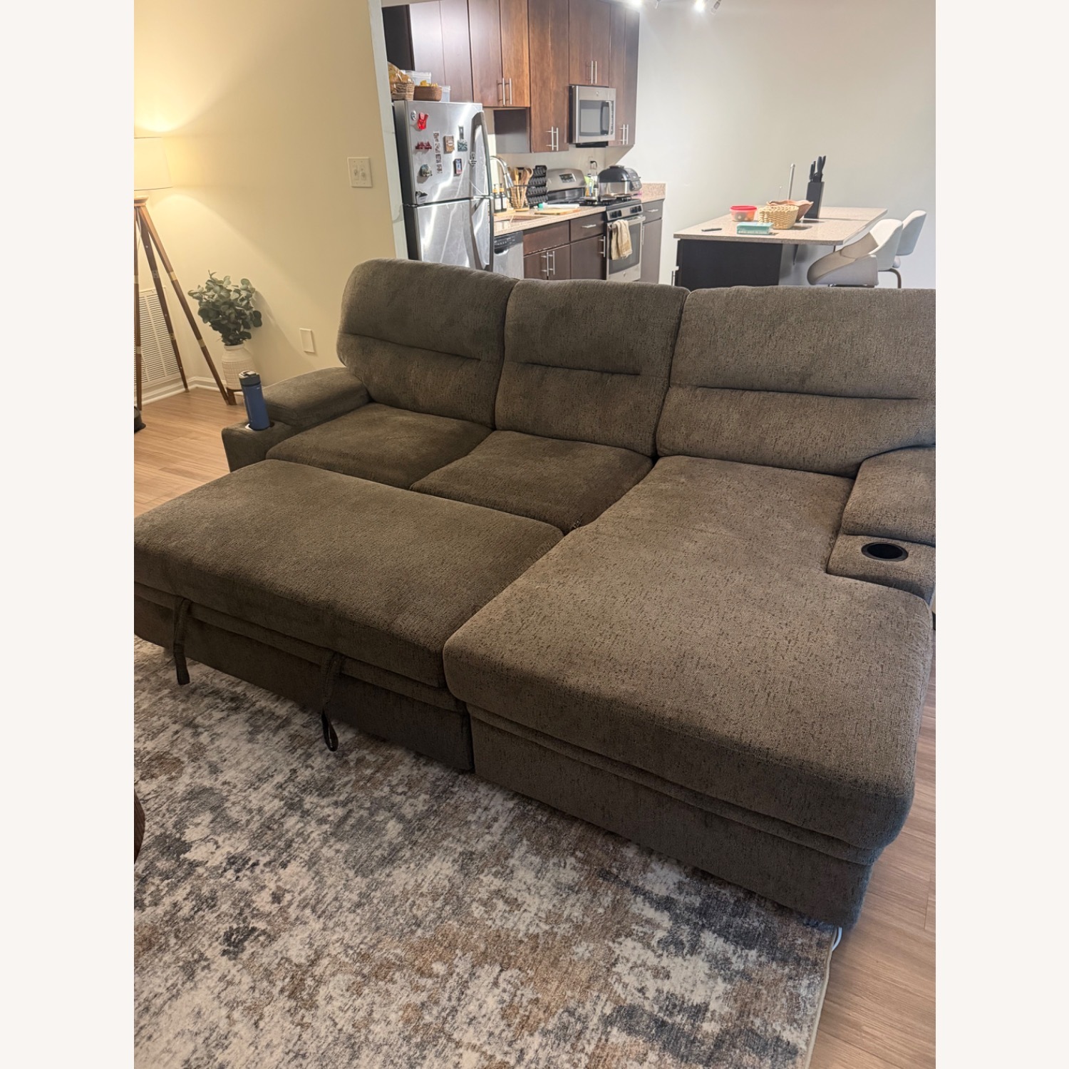 Light Gray Fabric 2 Piece Sectional - image-5