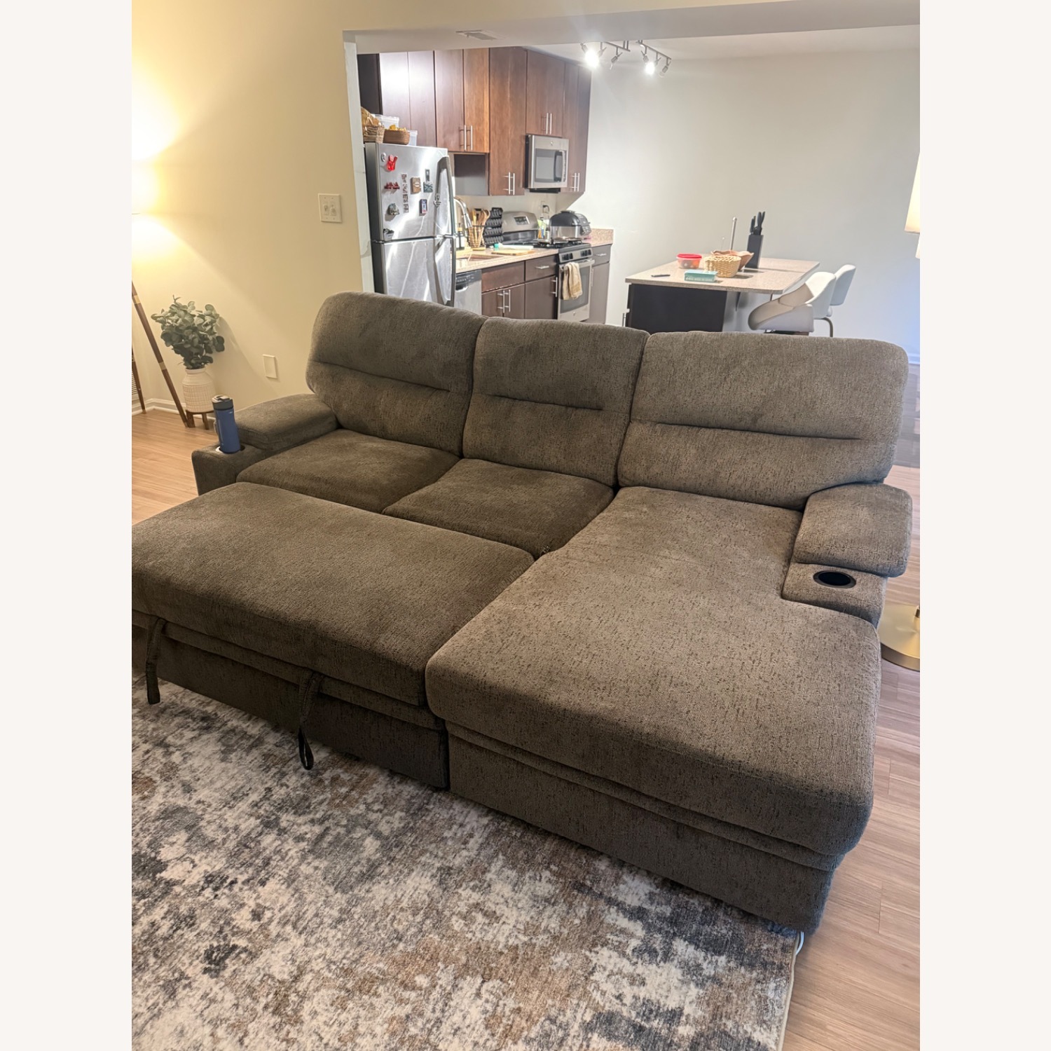 Light Gray Fabric 2 Piece Sectional - image-6