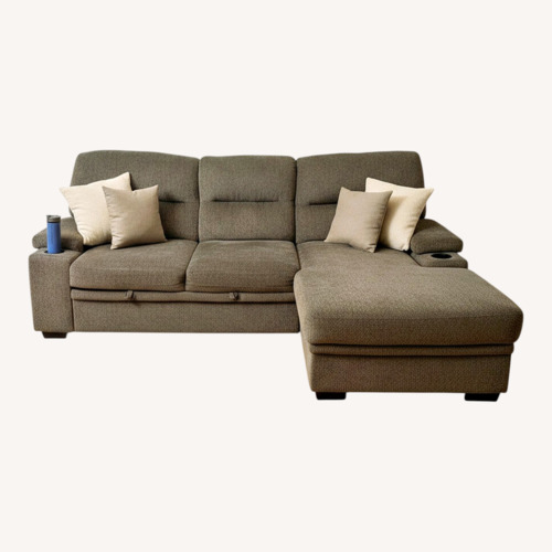 Used Light Gray Fabric 2 Piece Sectional for sale on AptDeco