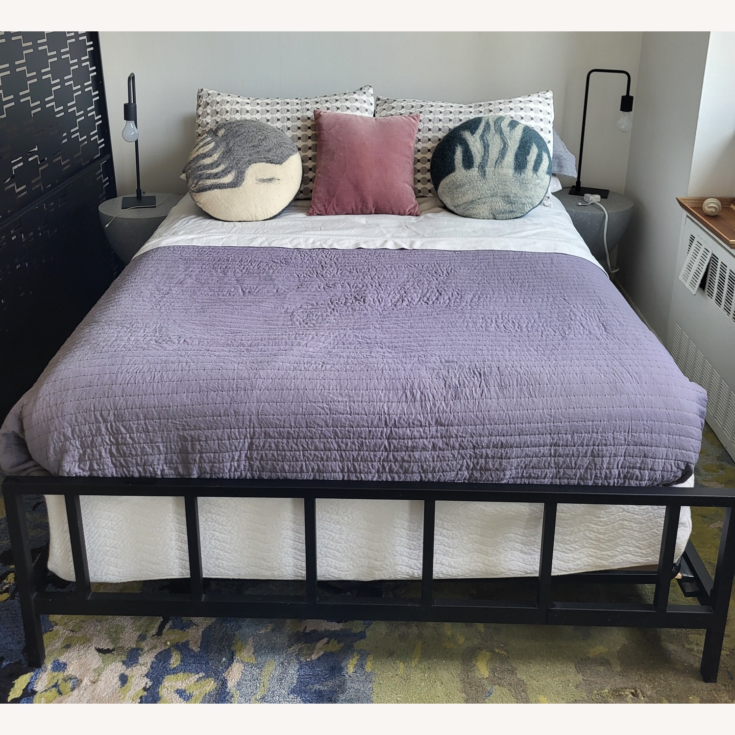 CB2 Alchemy Black Metal Full Bed - image-3