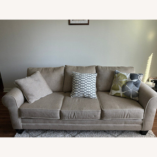 Used Raymour & Flanigan Cordelia Beige 3-Seat Sofa  for sale on AptDeco