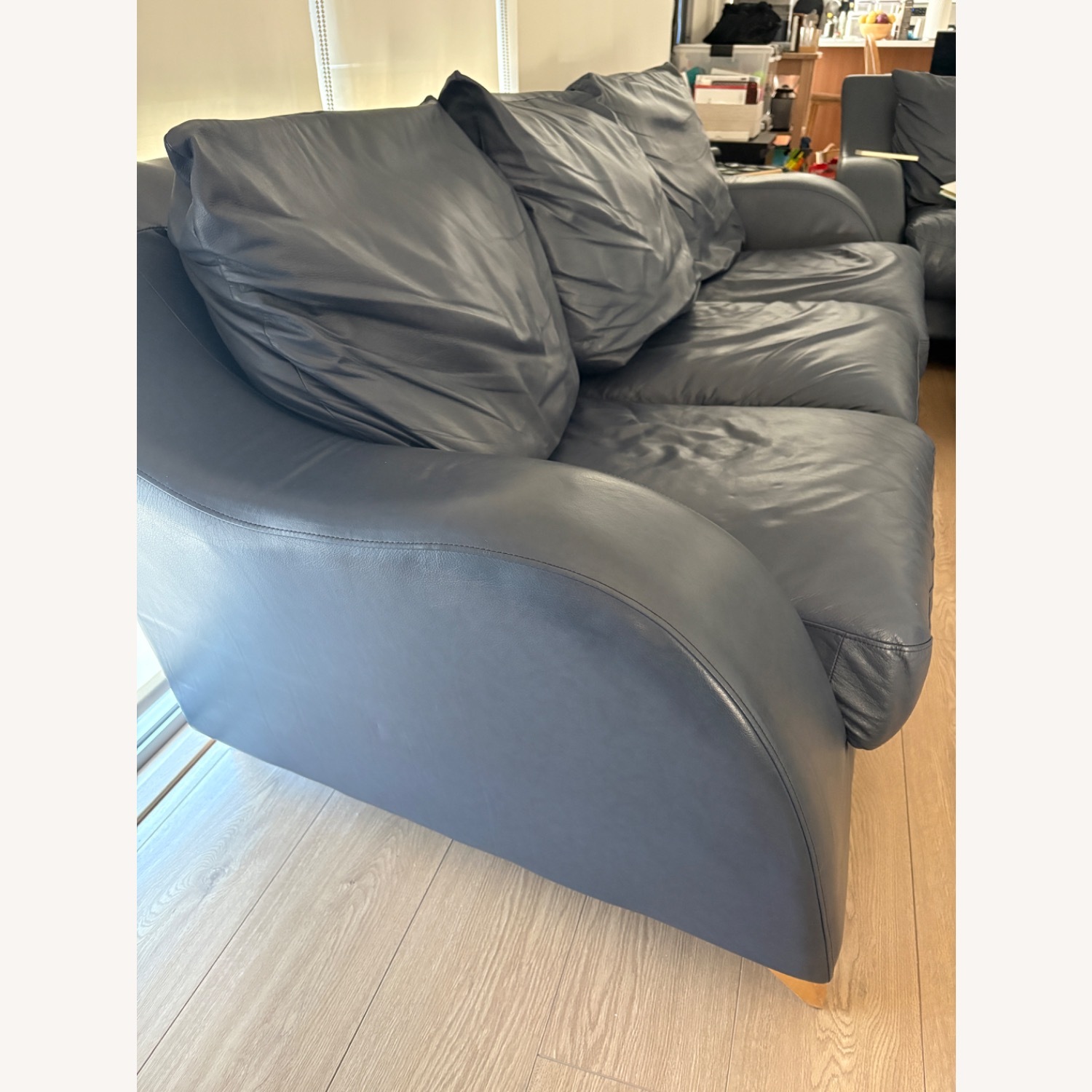 American Leather Blue 3+ Seater Sofa - image-2