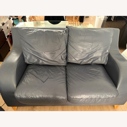 Used American Leather Blue Loveseat for sale on AptDeco