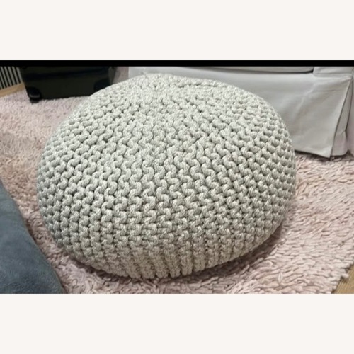 Used Restoration Hardware Light Gray Ottoman for sale on AptDeco