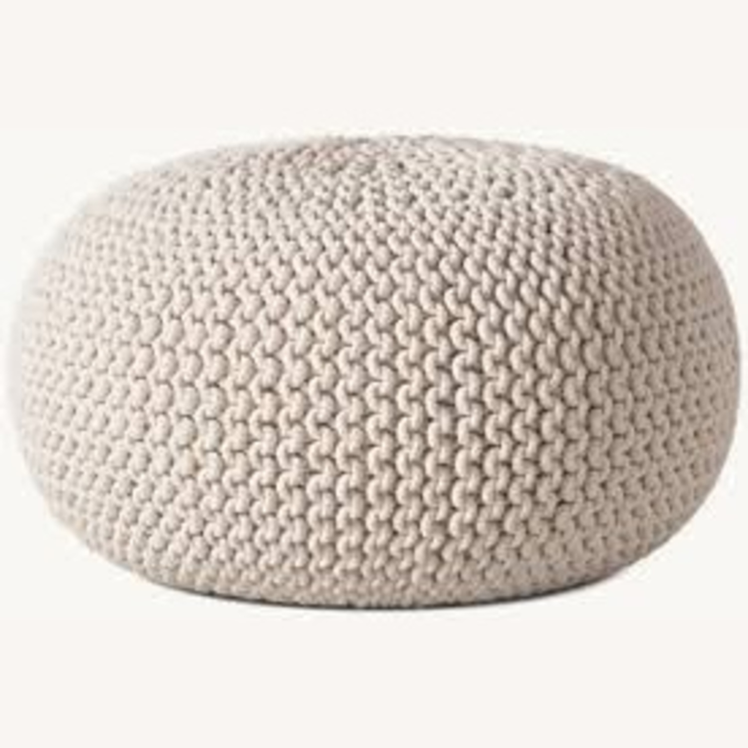 Restoration Hardware Light Gray Ottoman - image-4