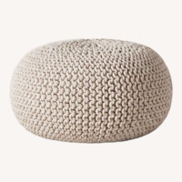 Restoration Hardware Light Gray Ottoman