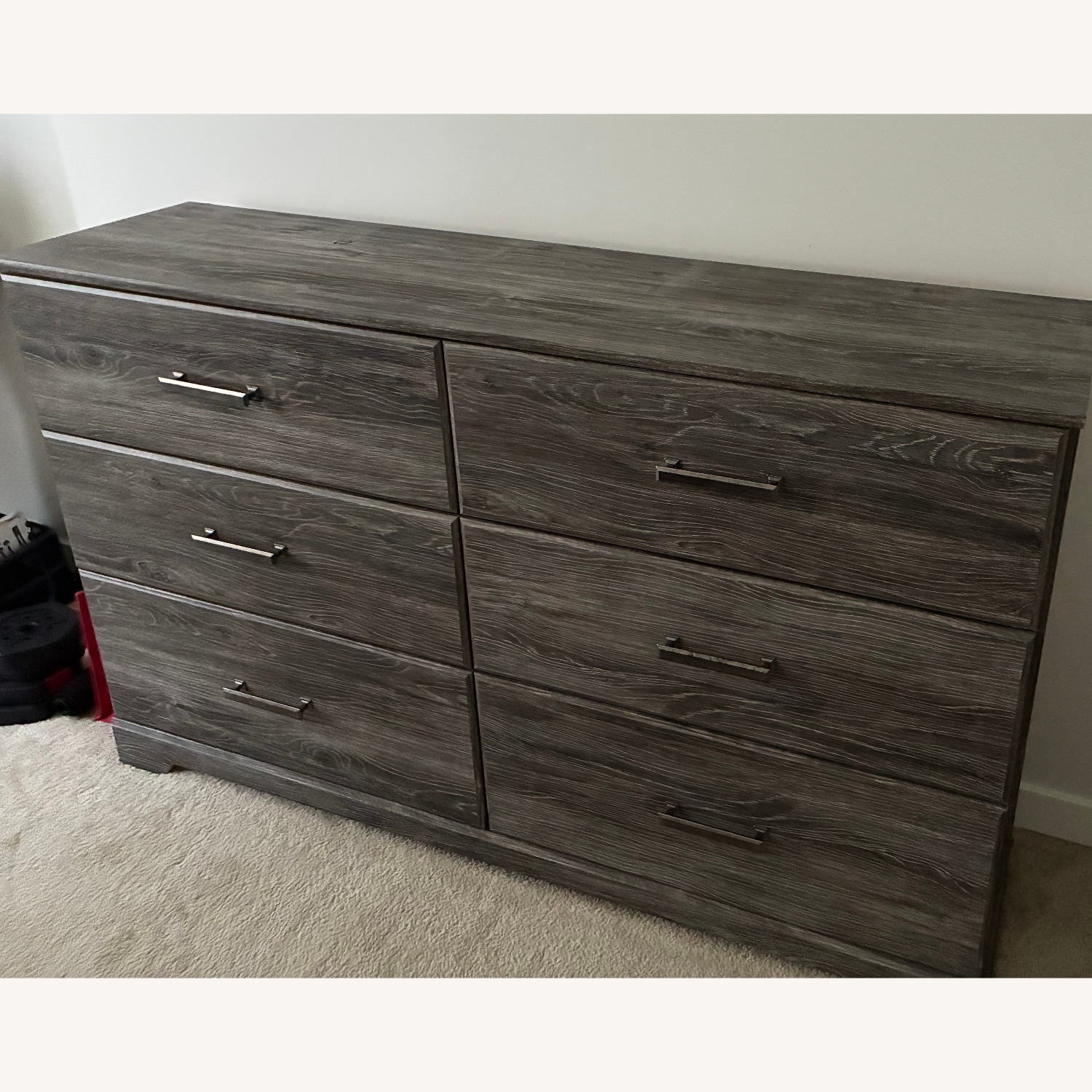 Modern Weathered Gray 6-Drawer Dresser - image-2