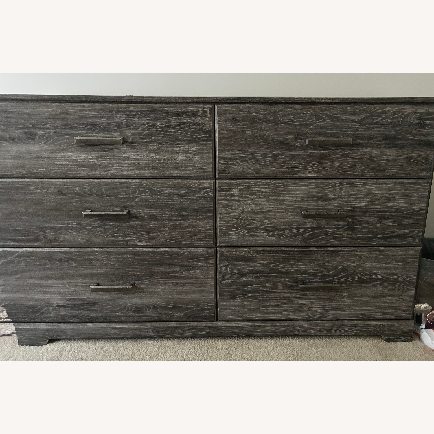 Modern Weathered Gray 6-Drawer Dresser - image-1