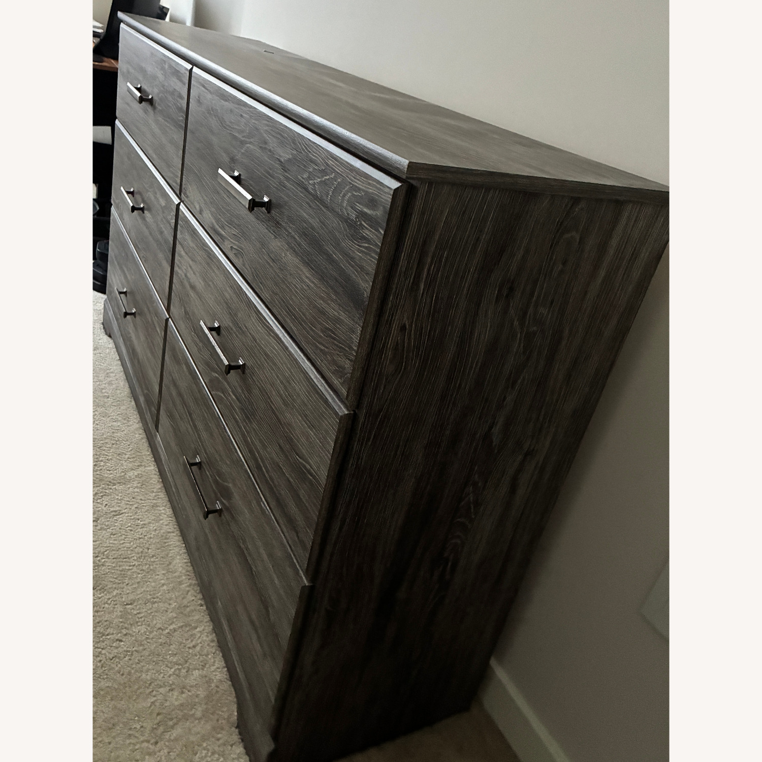 Modern Weathered Gray 6-Drawer Dresser - image-4