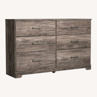 Modern Weathered Gray 6-Drawer Dresser