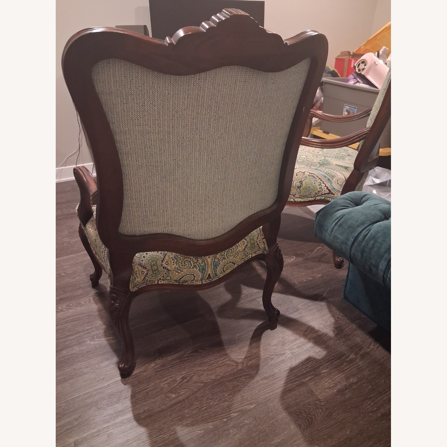 Antique 19thC Victorian Mahogany Armchair - Tufted - image-5