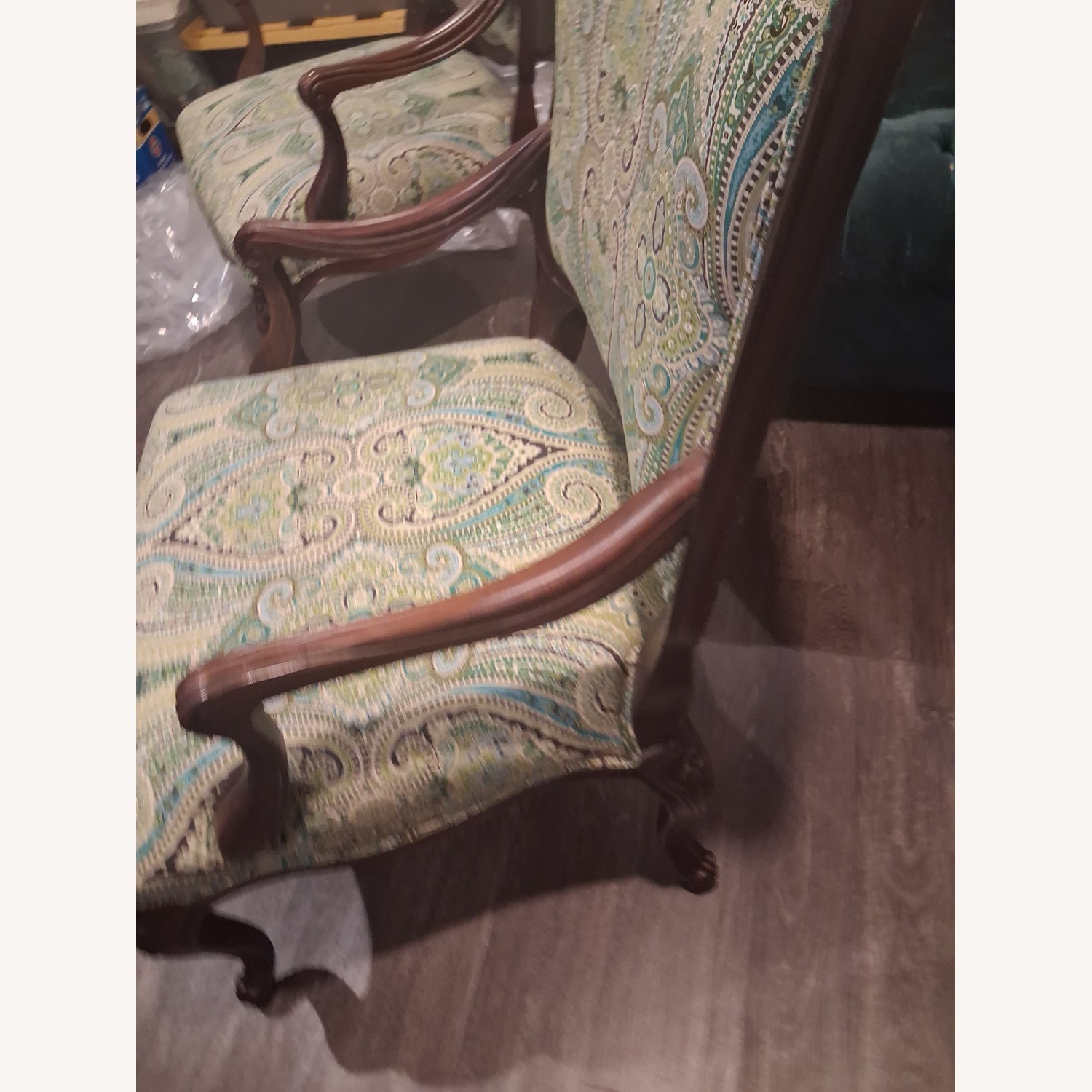 Antique 19thC Victorian Mahogany Armchair - Tufted - image-2