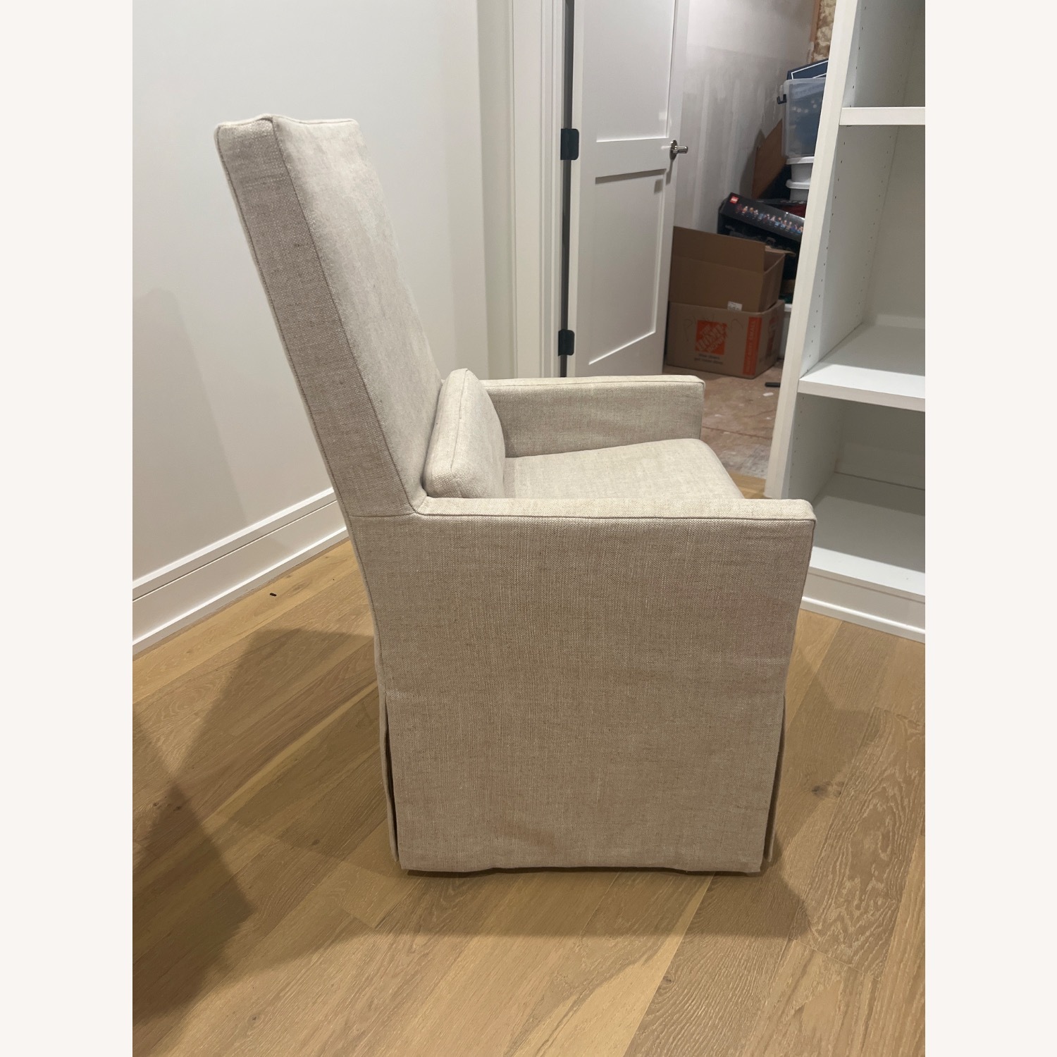 Restoration Hardware Natural Fabric Armchair - image-2