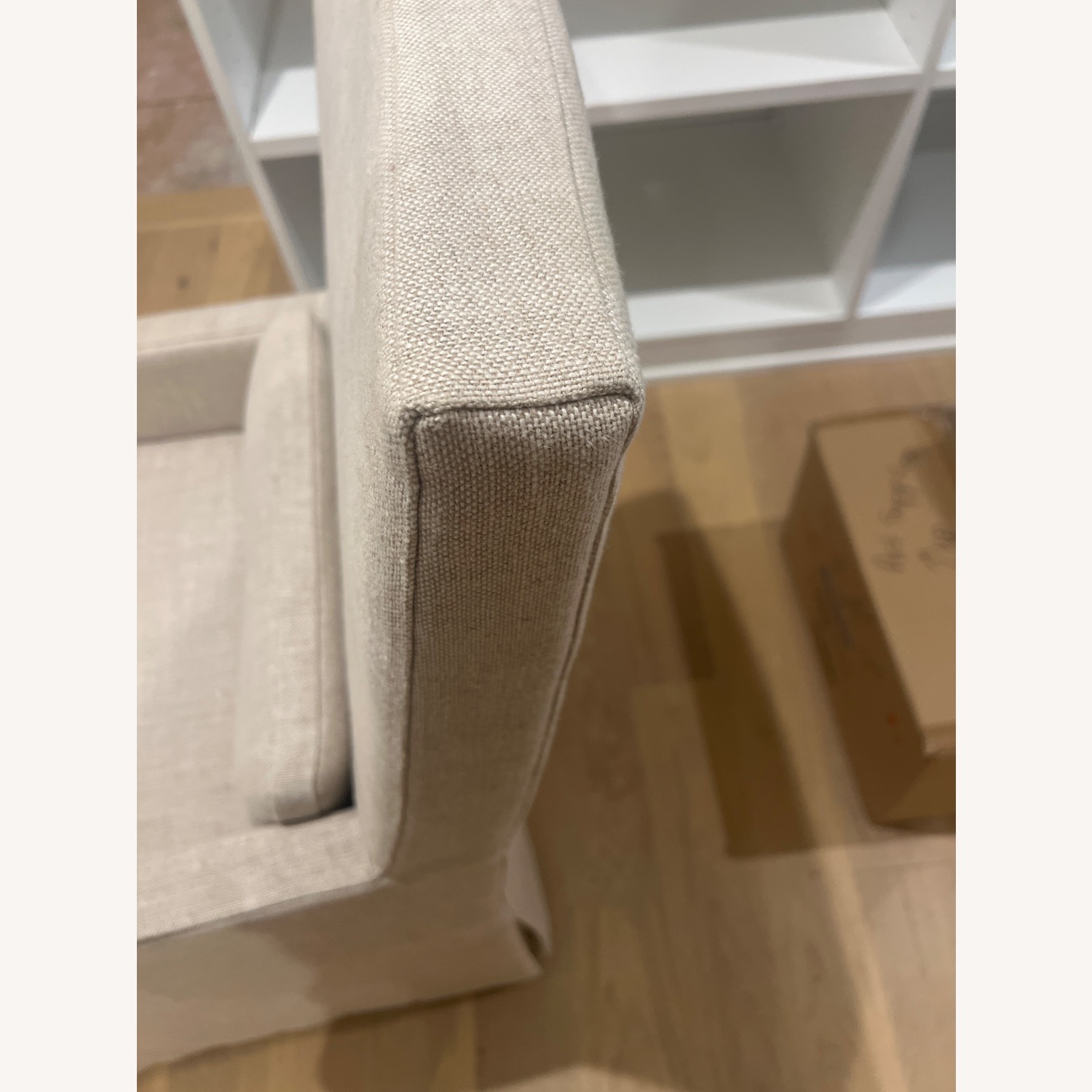 Restoration Hardware Natural Fabric Armchair - image-5