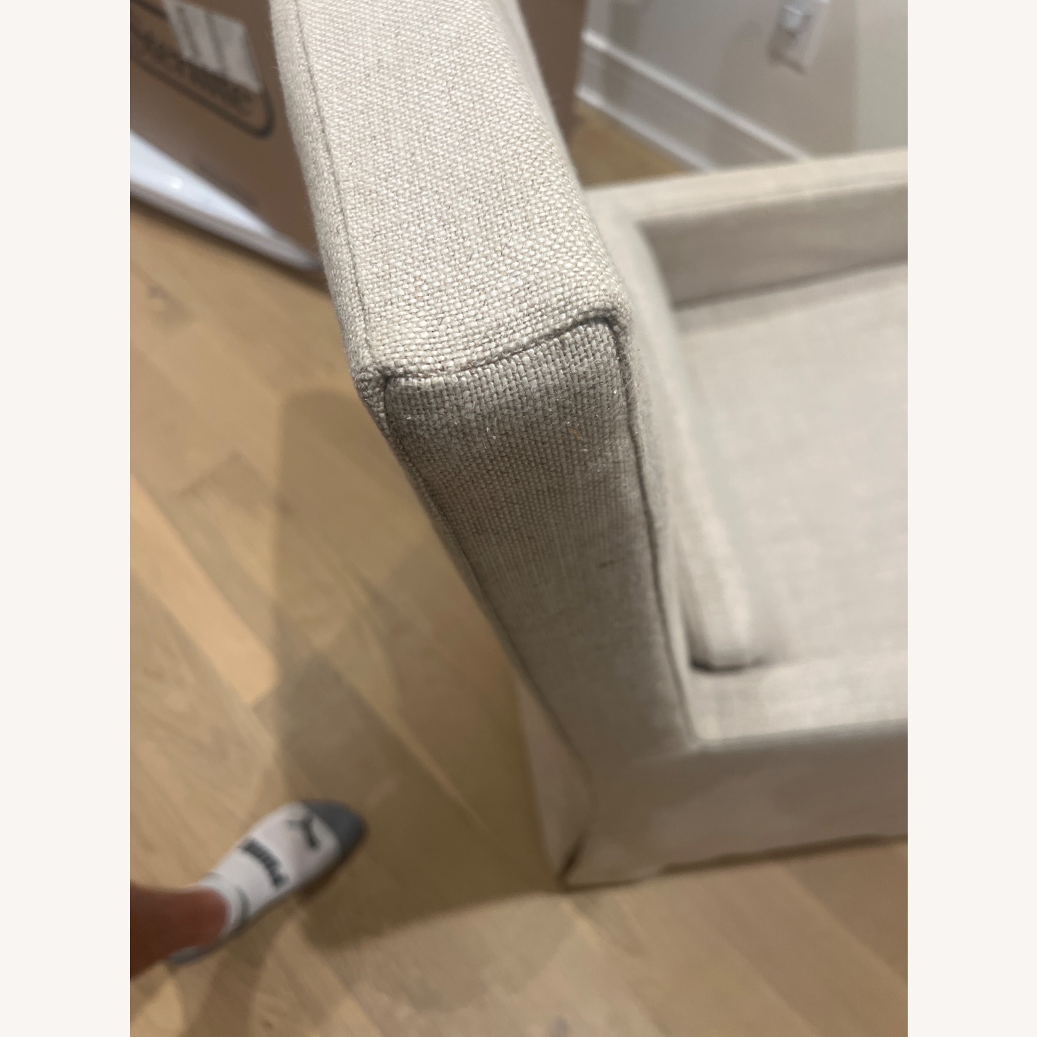 Restoration Hardware Natural Fabric Armchair - image-6