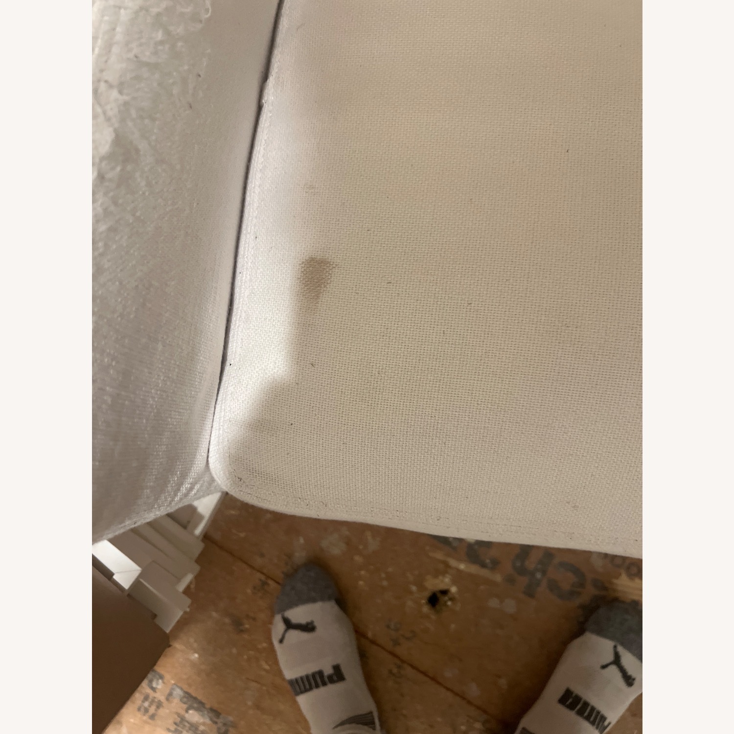 Restoration Hardware White Fabric Nursing Chair - image-7