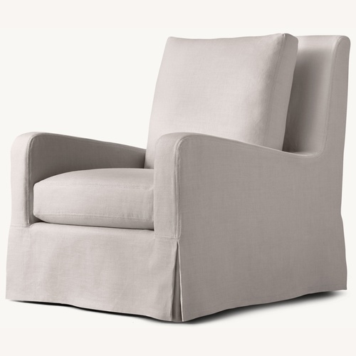 Used Restoration Hardware White Fabric Nursing Chair for sale on AptDeco