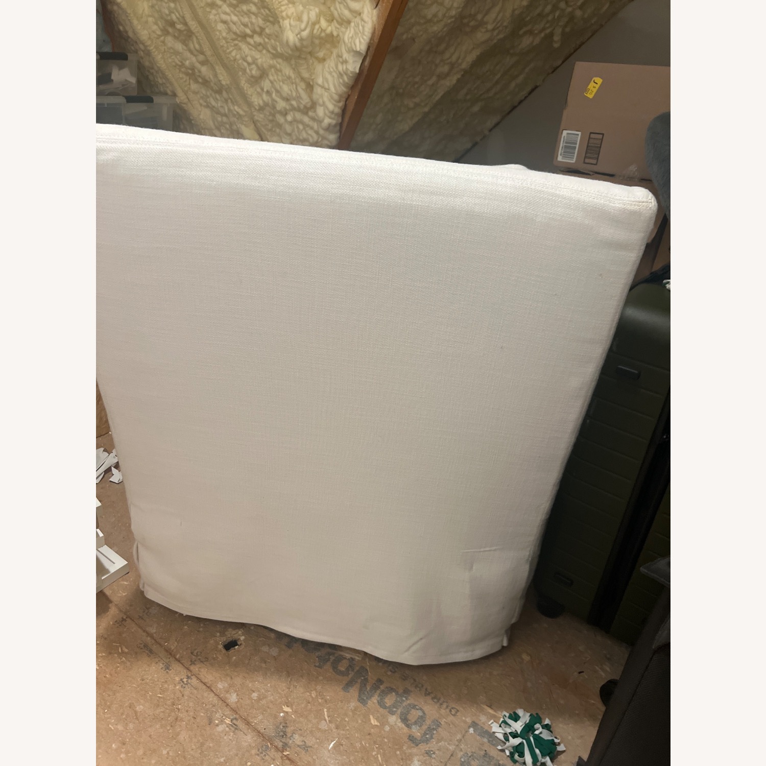 Restoration Hardware White Fabric Nursing Chair - image-4
