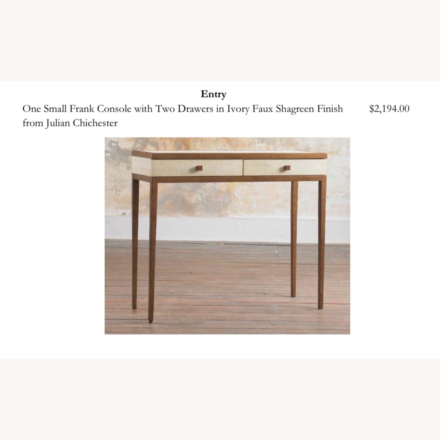 Julian Chichester Frank Console in Shagreen  - image-7