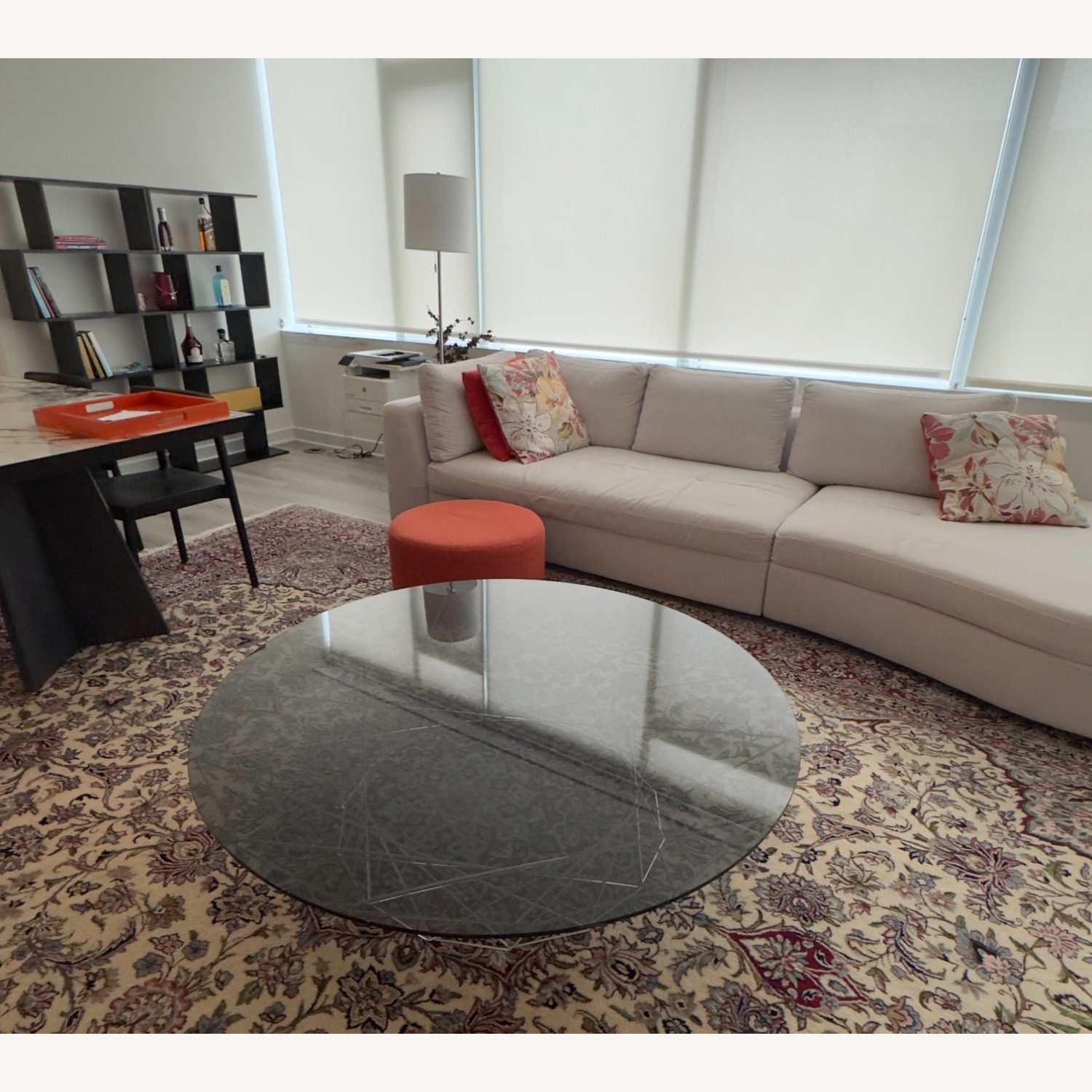  Dark Gray Glass Coffee Table - image-4
