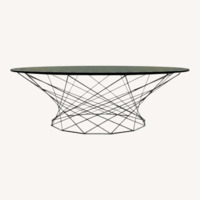  Dark Gray Glass Coffee Table
