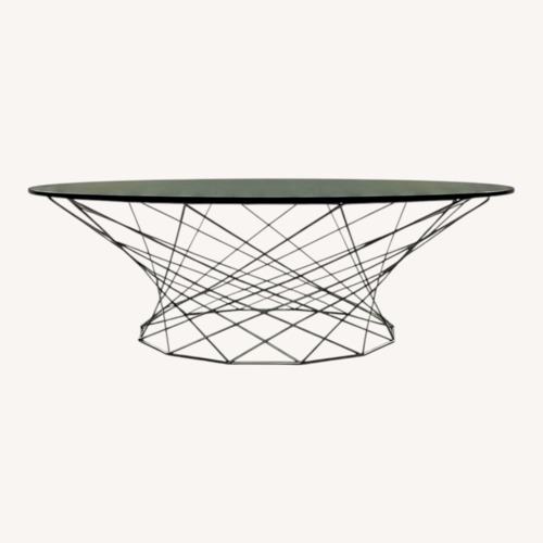 Used  Dark Gray Glass Coffee Table for sale on AptDeco