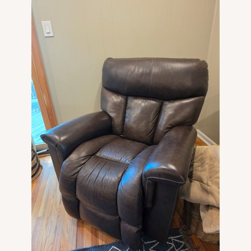 Used Dark Brown Leather Recliner for sale on AptDeco