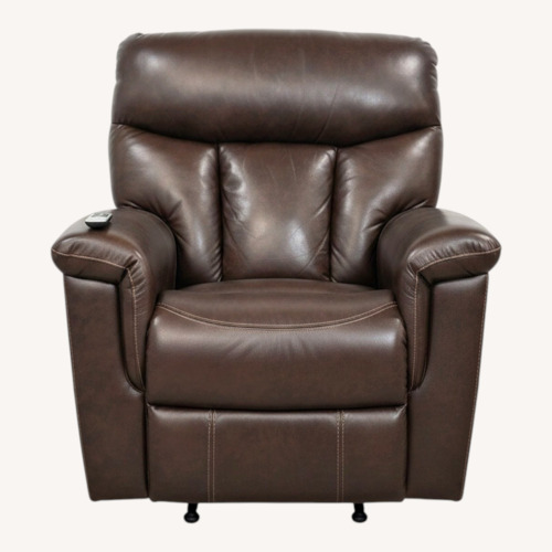 Used Dark Brown Leather Recliner for sale on AptDeco
