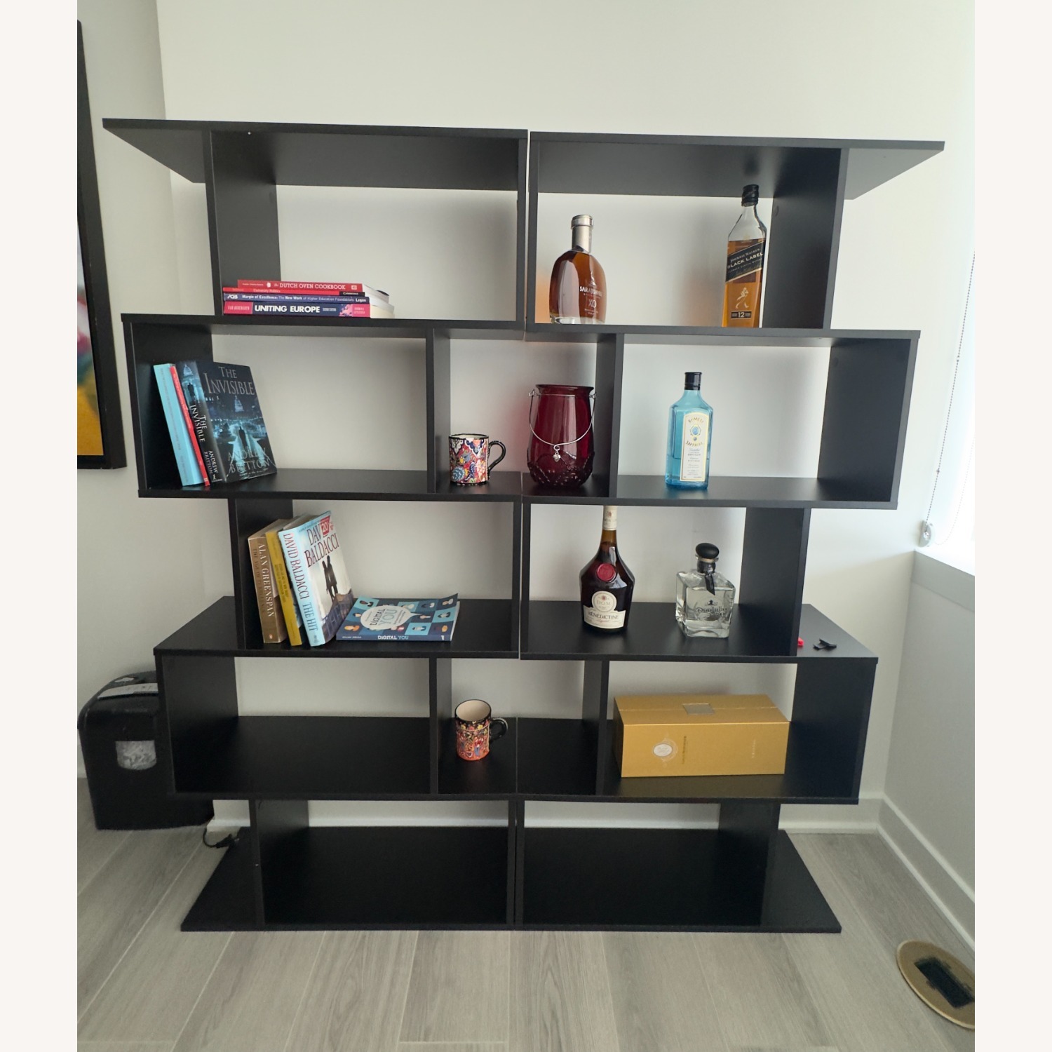 CB2 Black Wood Bookcase - image-1