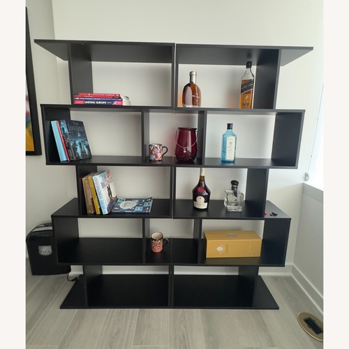 Used CB2 Black Wood Bookcase for sale on AptDeco