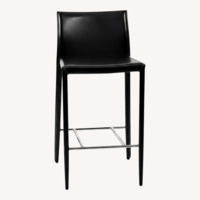 CB2 Dark Brown Leather Bar/Counter stools 