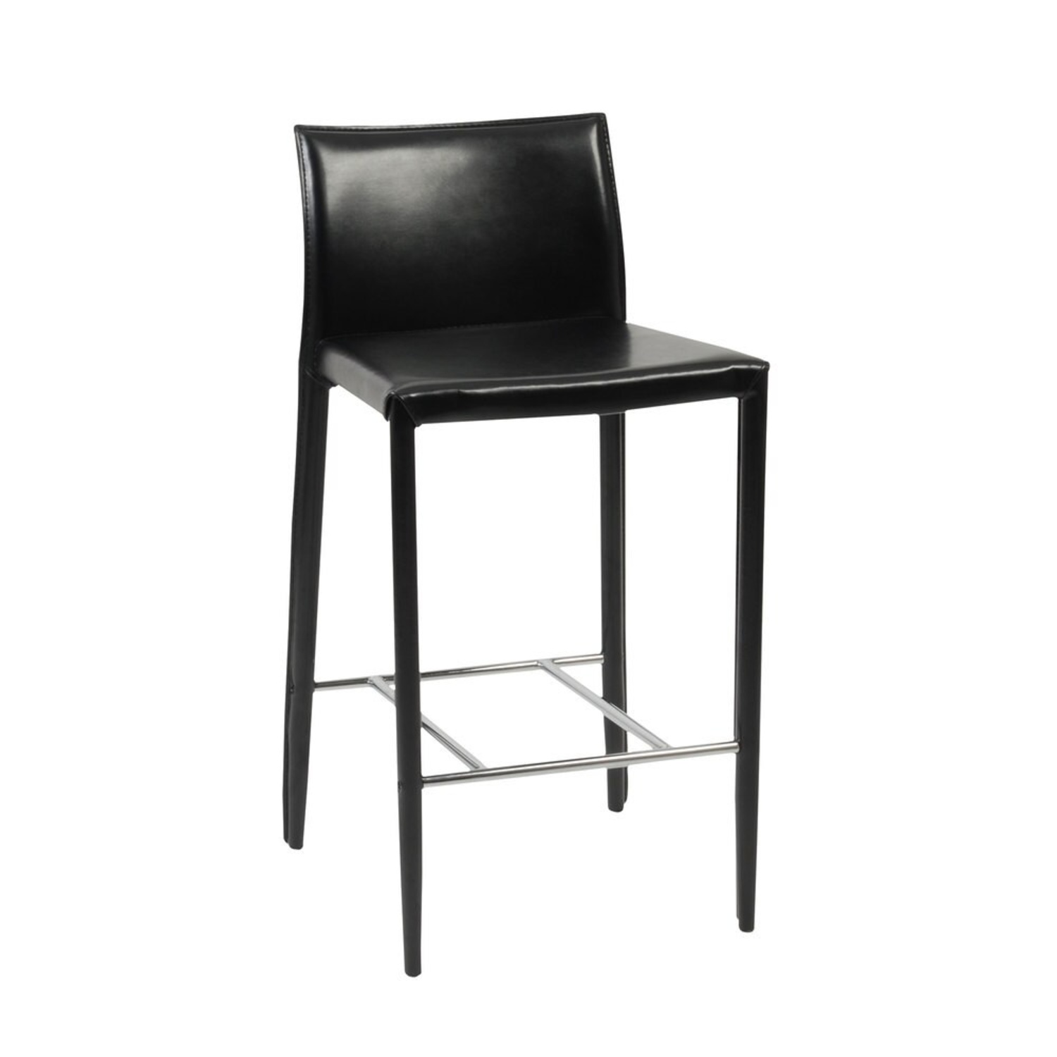 CB2 Dark Brown Leather Bar/Counter stools  - image-4