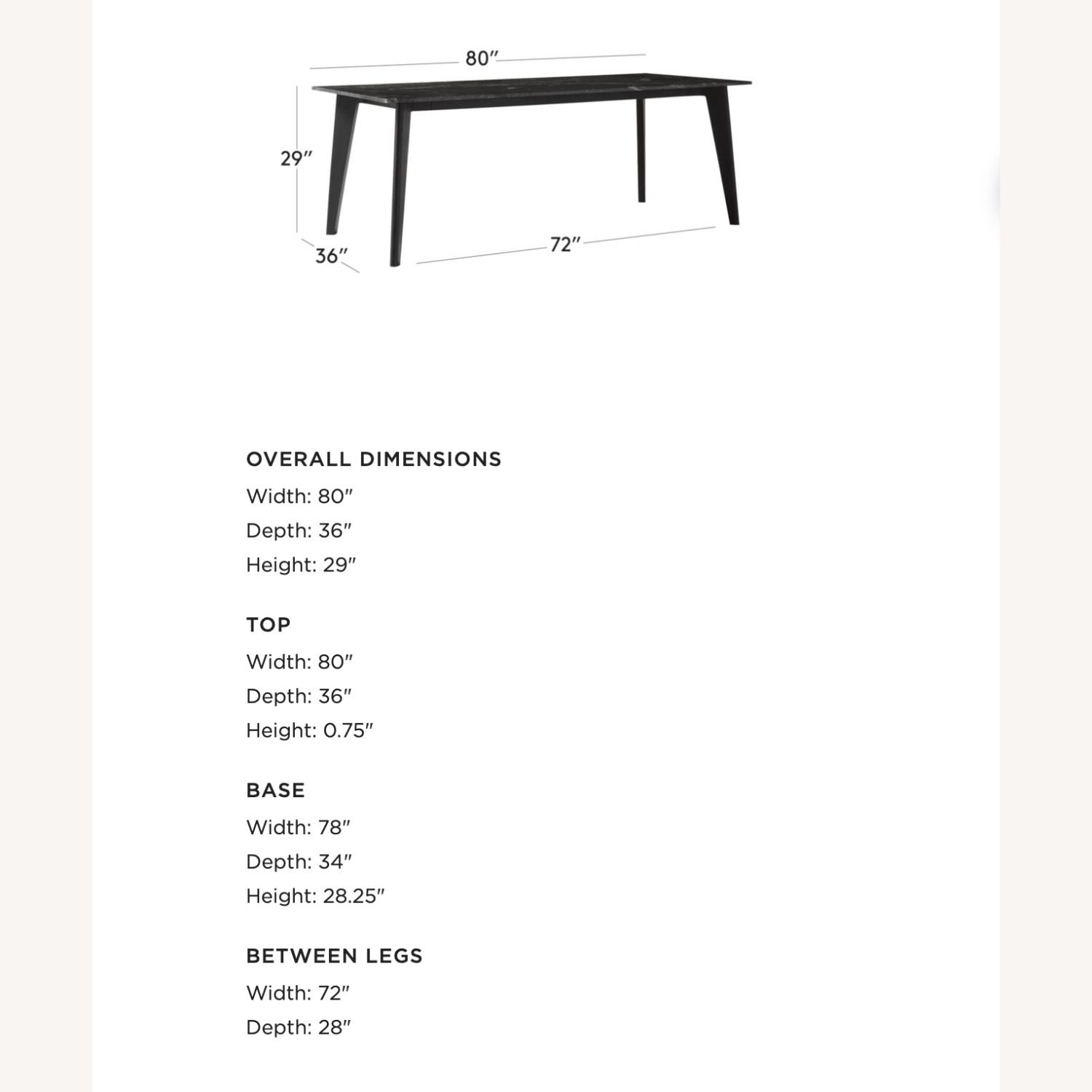 CB2 Harper Black Marble Dining Table - image-11
