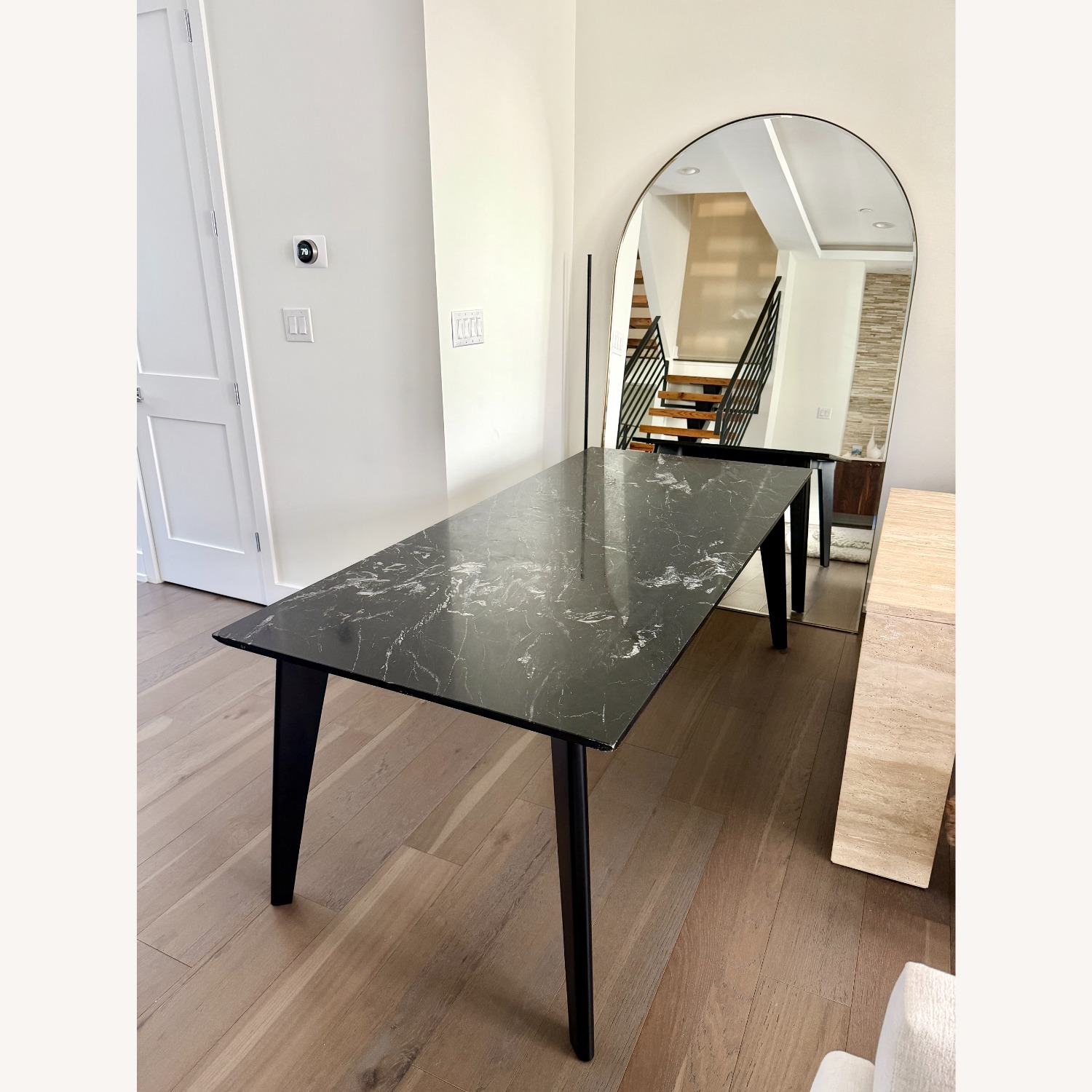CB2 Harper Black Marble Dining Table - image-2
