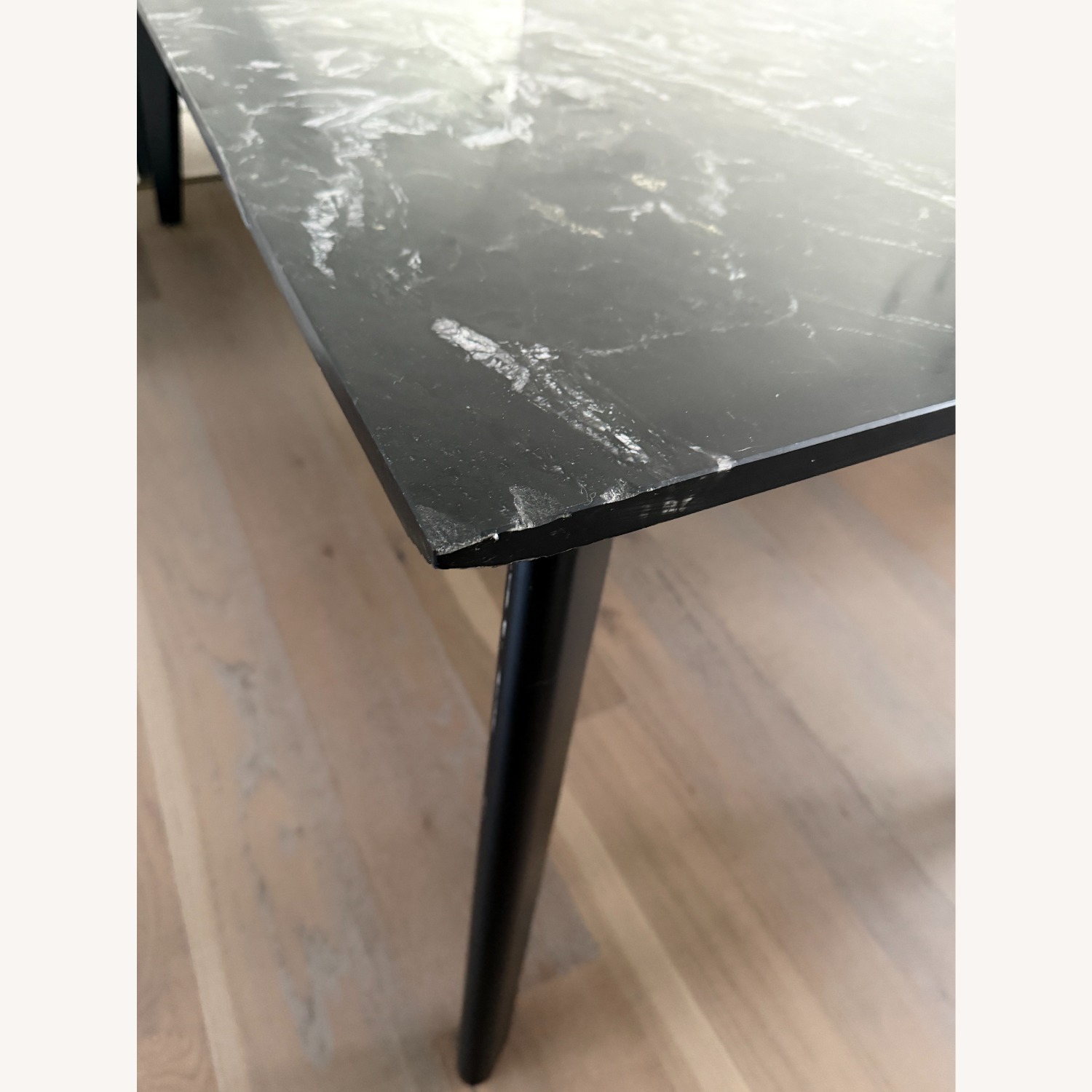 CB2 Harper Black Marble Dining Table - image-3