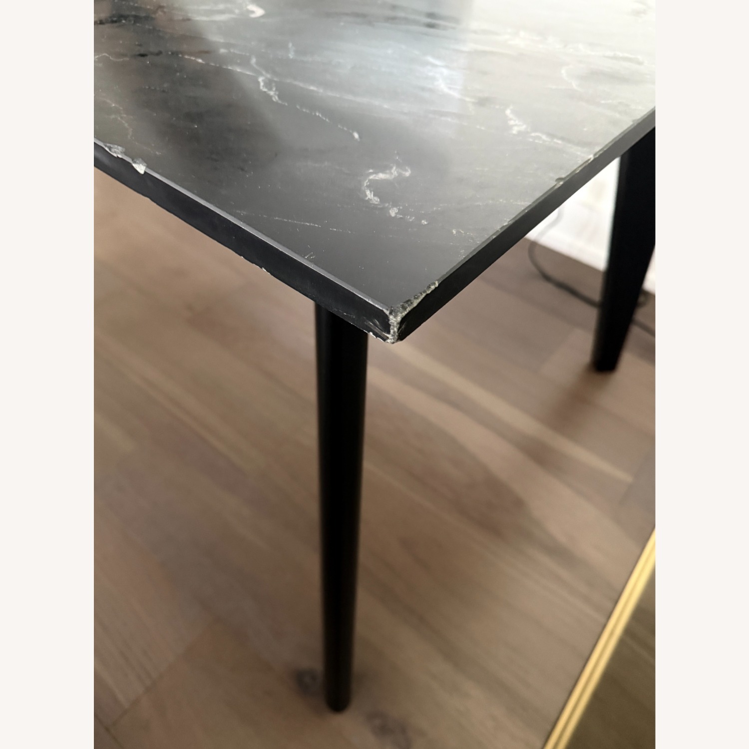 CB2 Harper Black Marble Dining Table - image-5