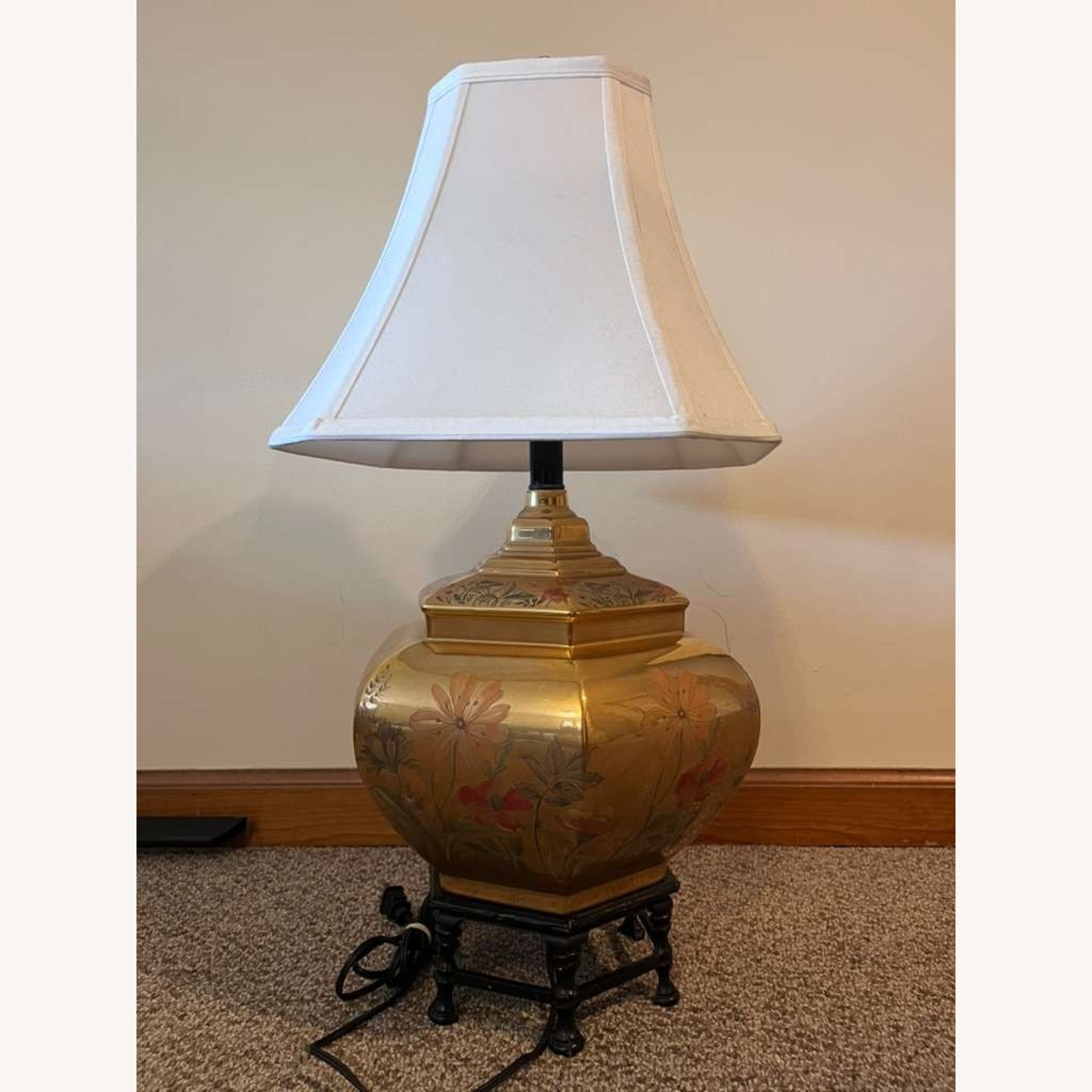 Vintage/Antique Natural Table Lamp - image-1