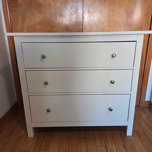 Used White 3 Drawer Dresser for sale on AptDeco