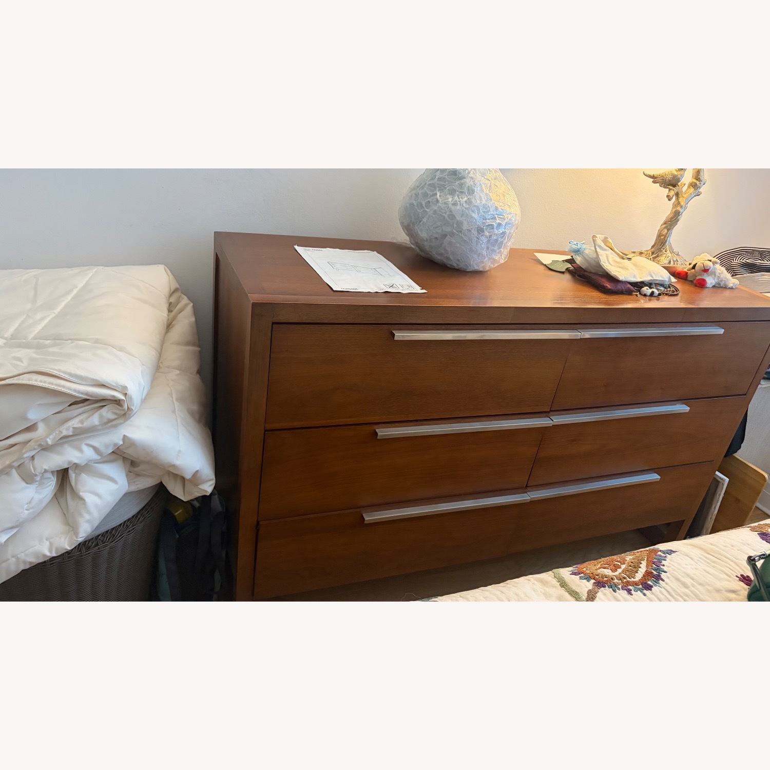 Bloomingdale's Dark Brown Wood Dresser - image-2