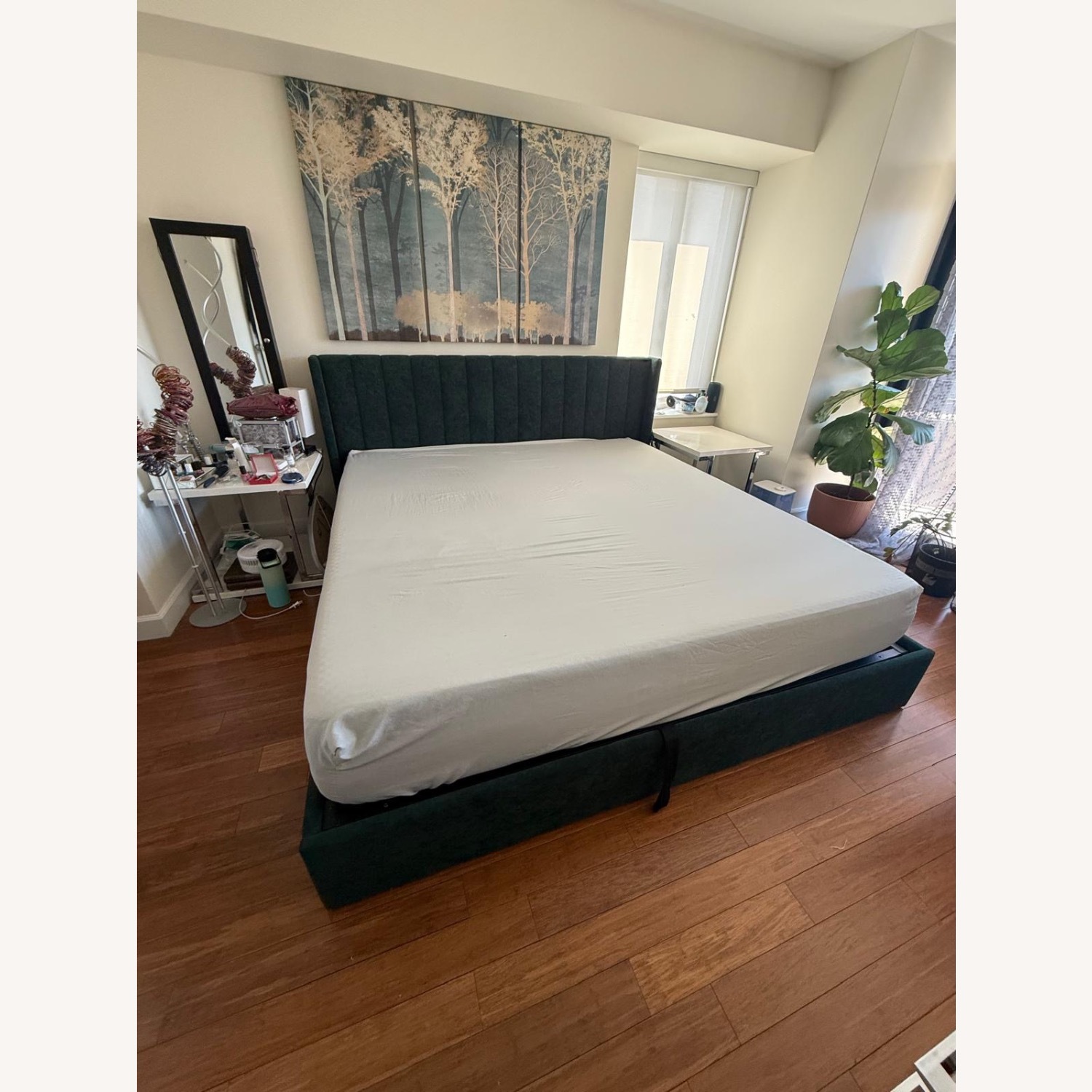 Daizia Lift Up Storage Platform Bed with Wingback Headboard - image-2
