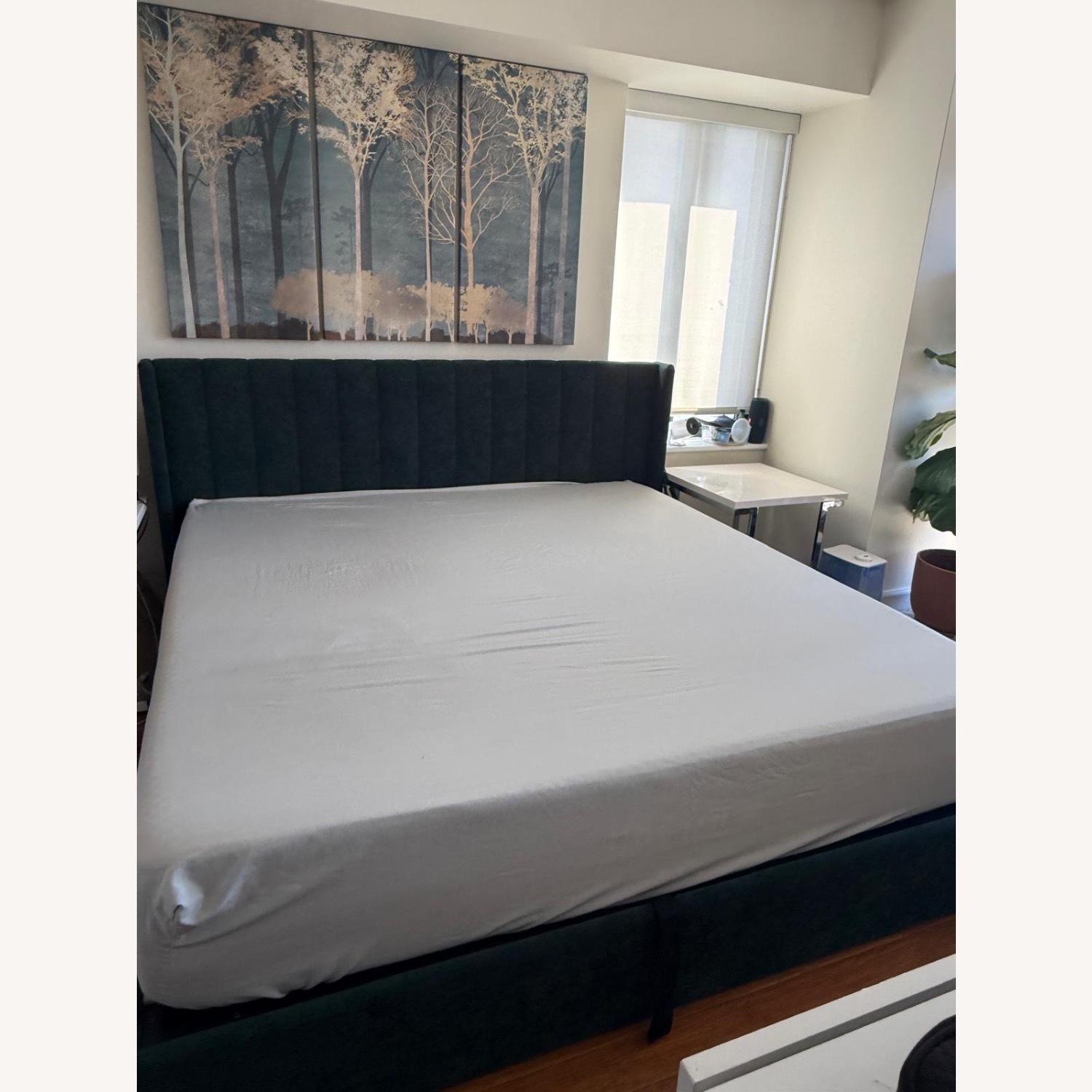 Daizia Lift Up Storage Platform Bed with Wingback Headboard - image-1