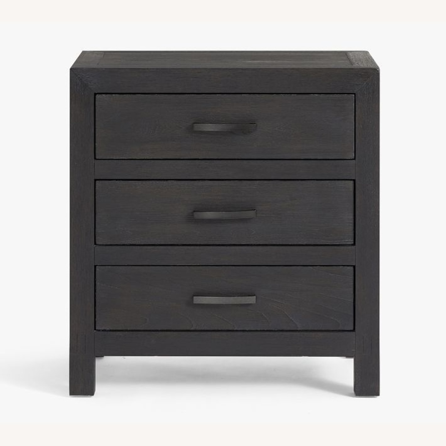 Pottery Barn Linwood Black Wood Nightstand - image-5