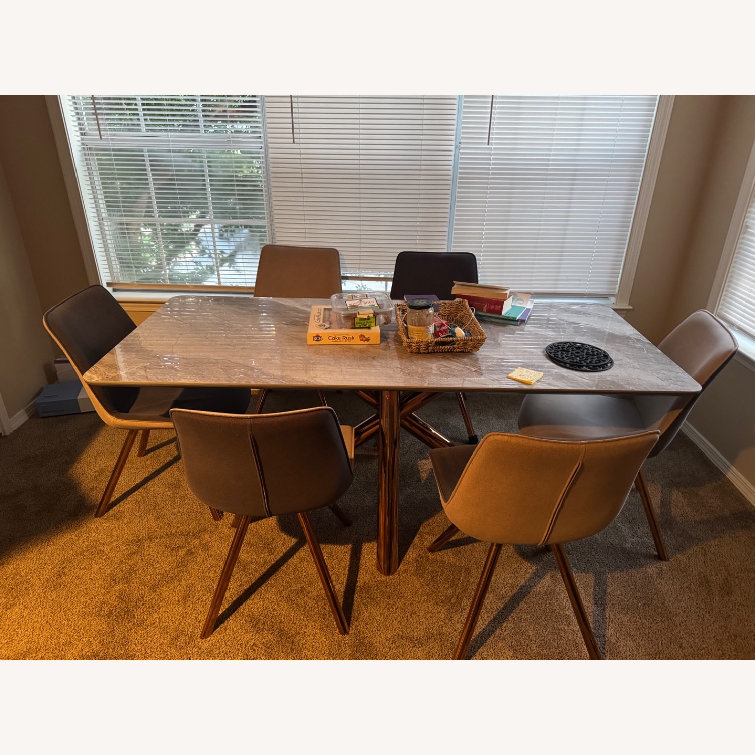 The London Marble Company White Dining Table - image-1