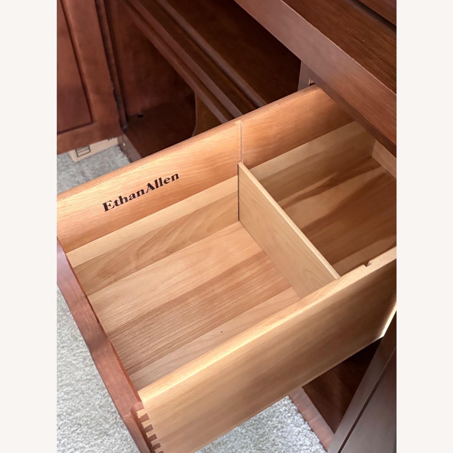 Ethan Allen Solid Cherry Wood Media Center - image-4