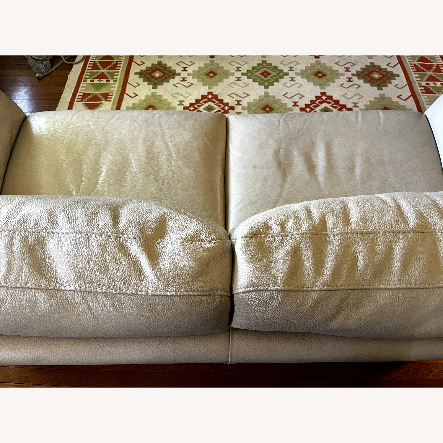 Natuzzi Editions White Leather 3+ Seater Sofa - image-12