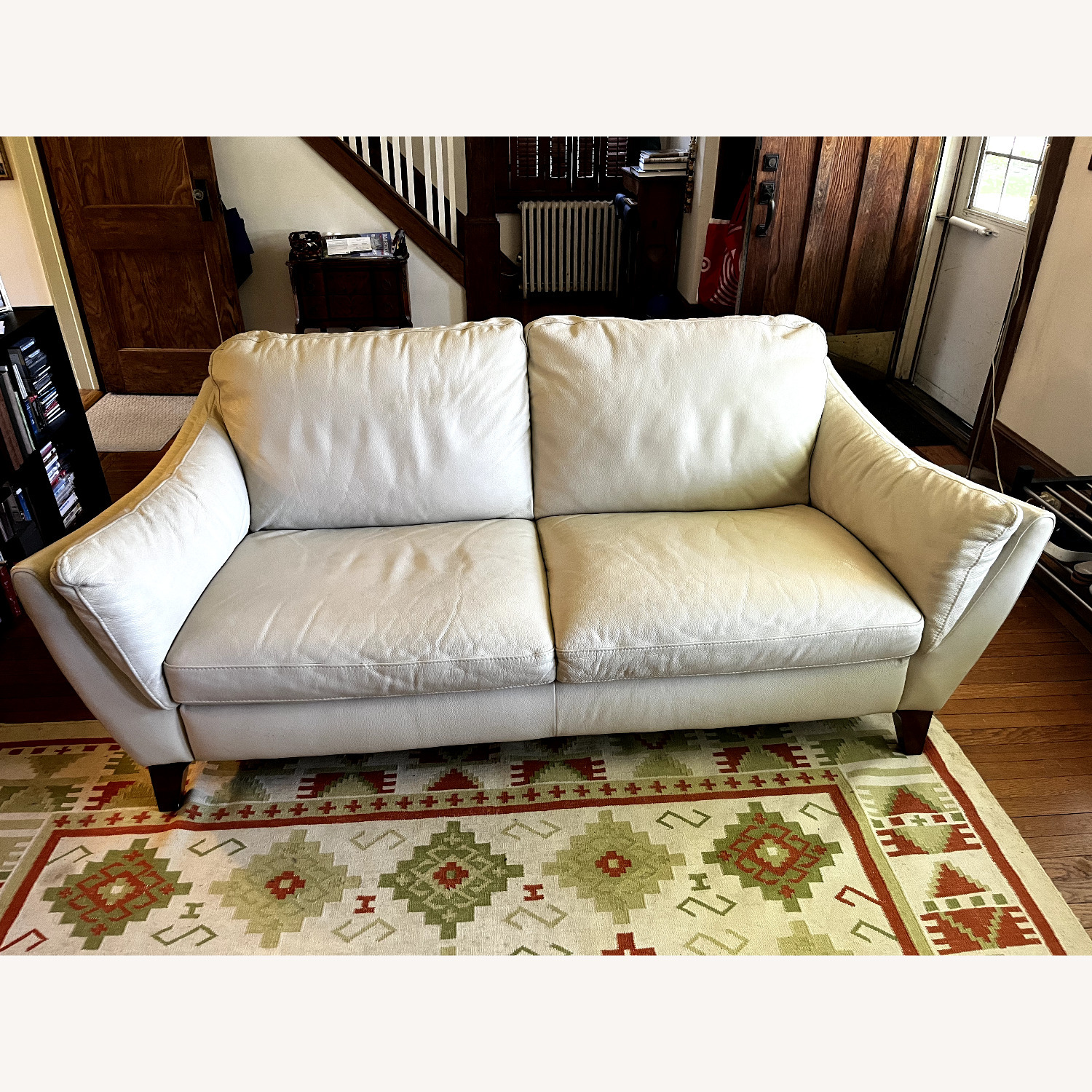 Natuzzi Editions White Leather 3+ Seater Sofa - image-1