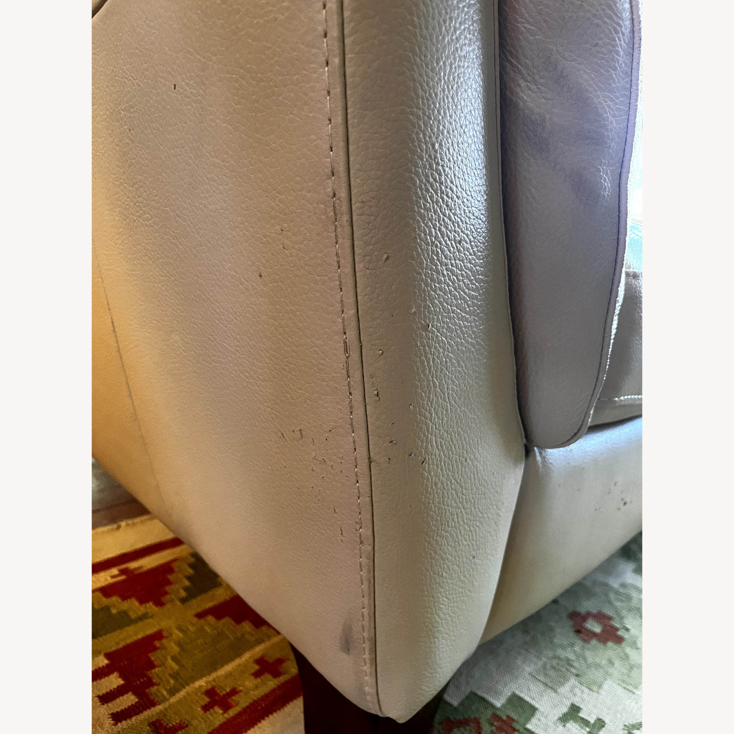 Natuzzi Editions White Leather 3+ Seater Sofa - image-5
