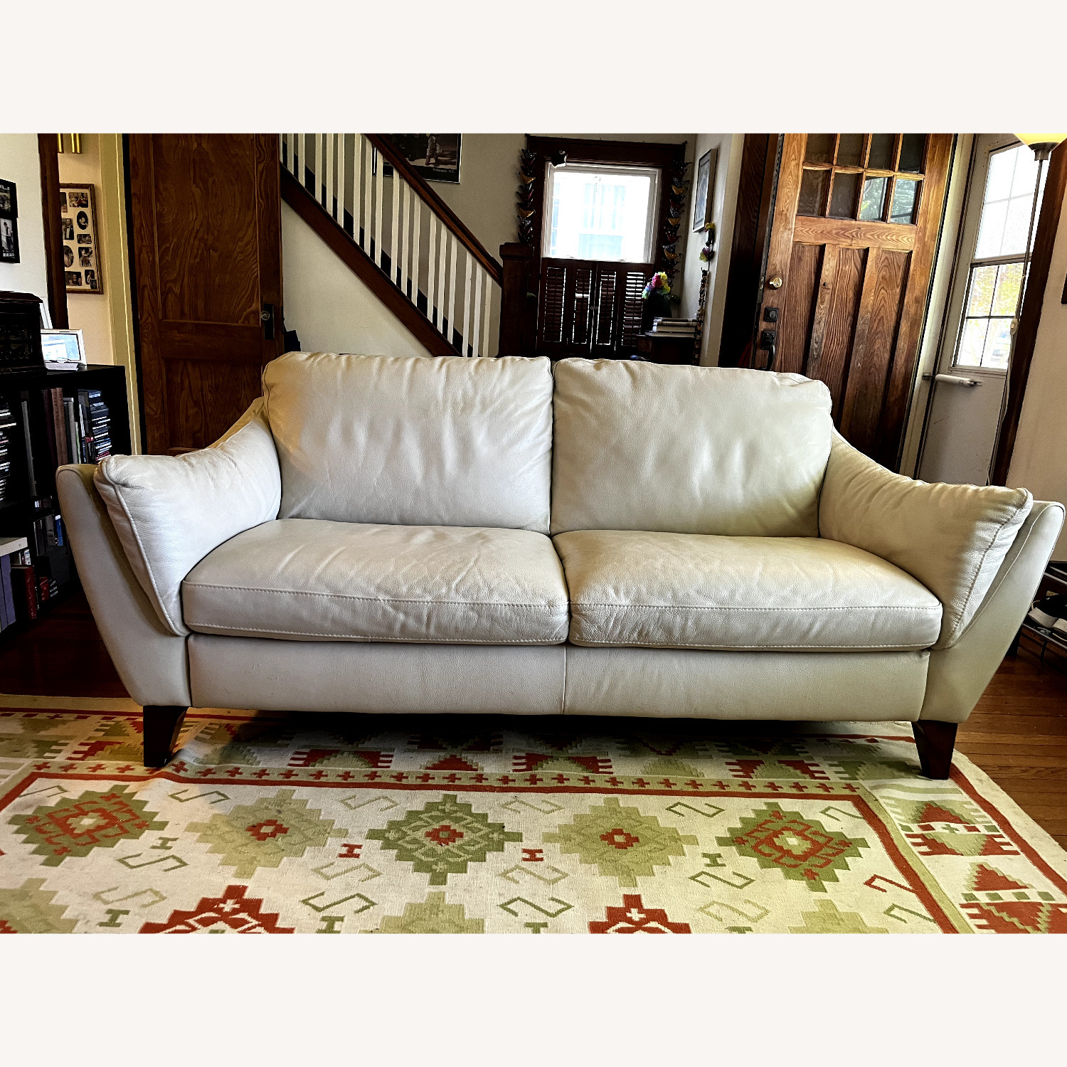 Natuzzi Editions White Leather 3+ Seater Sofa - image-2